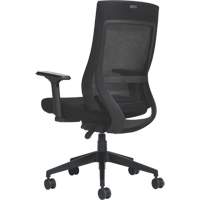 Chaise &agrave; dossier moyen avec m&eacute;canisme &agrave; basculement synchronis&eacute; &agrave; d&eacute;tection de poids , Mailles, Noir Auto-Cam