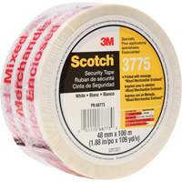 Scotch&reg; 3775 Box Sealing Tape with Message, Hot Melt Adhesive, 2 mils, 48 mm (1-22/25") x 100 m (328') Auto-Cam