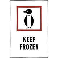 "Keep Frozen" Special Handling Labels, 6" L x 4" W, Red on White Auto-Cam