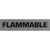 "Flammable" Special Handling Labels, 5" L x 2" W, Black on Red PB421 | Auto-Cam