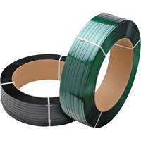 Feuillard vert, Polyester, 5/8" la x 3800' lo, Vert, Calibre Manuel Auto-Cam
