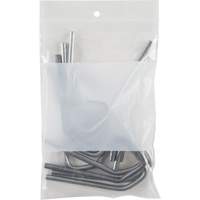 White Block Poly Bags, Reclosable, 6" x 4", 2 mils Auto-Cam
