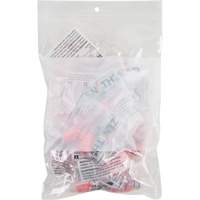White Block Poly Bags, Reclosable, 9" x 6", 2 mils Auto-Cam