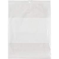 White Block Poly Bags, Reclosable, 10" x 8", 2 mils Auto-Cam