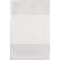 White Block Poly Bags, Reclosable, 12" x 9", 2 mils PF951 | Auto-Cam