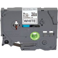 Cartouche de ruban flexible Tze, 9 mm x 26'/8 m, Noir sur blanc Auto-Cam