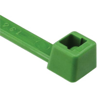 T Series Cable Ties, 8" Long, 50 lbs. Tensile Strength, Green PG627 | Auto-Cam