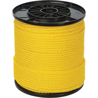 Corde torsad&eacute;e jaune &agrave; trois brins 1/4", Polypropyl&egrave;ne, 550' Auto-Cam