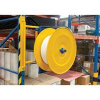 Strapping Dispenser, Polyester/Steel/Polypropylene Straps, 16"/8" Core Dia., 3"/8"/6" Roll Width Auto-Cam