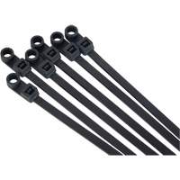 Screw-In Cable Tie, 8" Long, 50 lbs. Tensile Strength, Black Auto-Cam