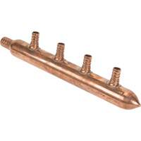 Four Branch Manifold, 3/4" Dia., Copper Auto-Cam