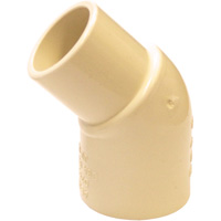 Raccord coude 45° m&acirc;le et femelle Flowguard Gold, Chantepleure x noeud, PVC-C, 1/2" Auto-Cam