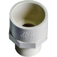 Adaptateur r&eacute;ducteur m&acirc;le, Noeud x MPT, 1/2" x 3/4" dia., PVC-C Auto-Cam