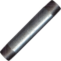 Long Pipe Nipple, Galvanized, 1/2", NPT x NPT Auto-Cam