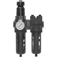 Filtre/r&eacute;gulateur + filtre coalescent drain manuel avec bol standard Modulair 400, 1/4" NPT, 150 psi, Capacit&eacute; de 9,1 oz liq. Auto-Cam