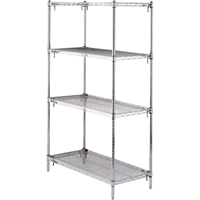 ETAGERE,4 TABL18X36X63,CHROME,800LB/TABL., Tiers 4, 36" la x 63" h x 18" p Auto-Cam