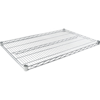 Standard-Duty Chromate Wire Shelf, 36" W x 18" D, 500 lbs. Capacity Auto-Cam