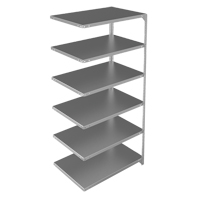 Shelving Unit, Galvanized Steel, Slotted Angle, 400 lbs. Capacity, 36" W x 72" H x 24" D Auto-Cam