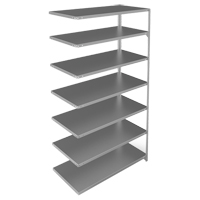 &eacute;l&eacute;ment de rayonnage, Acier galvanis&eacute;, Montant &agrave; fente, Capacit&eacute; 275 lb, 48" la x 84" h x 24" p Auto-Cam