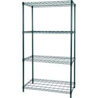 Dry Rack Shelving, 4 Tiers, 36" W x 63" H x 18" D Auto-Cam