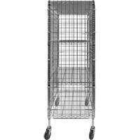 Security Cart, Chrome Plated, 48" x 69" x 24", 500 lbs. Capacity Auto-Cam