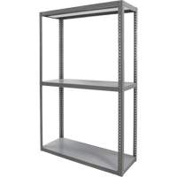 Heavy-Duty Shelving, Steel, Bolted, 3000 lbs. Capacity, 36" W x 72" H x 18" D Auto-Cam