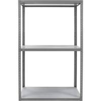 Heavy-Duty Shelving, Steel, Bolted, 3000 lbs. Capacity, 36" W x 72" H x 18" D Auto-Cam