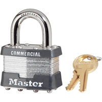 Commercial Locks - No. 1KA, Keyed Alike, Laminated Steel, 1-3/4" Width Auto-Cam