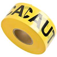 Barricade Tape, English, 3" W x 1000' L, 3 mils, Black on Yellow Auto-Cam