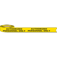 Barricade Tape, English, 3" W x 1000' L, 2 mils, Black on Yellow Auto-Cam