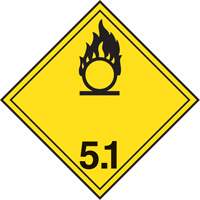 TDG Shipping Labels, Class 5.1, Oxidizing Substances, Paper Auto-Cam
