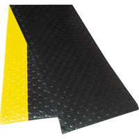 Tapis &agrave; surface &agrave; bulles Sof-Tred No 417 avec Dyna-Shield, &agrave; bulles, 3' x 12' x 1/2", Noir/Jaune, PVC Auto-Cam