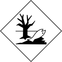 Étiquette d'expédition TMD marque de polluant marin, 4" lo x 4" la, Noir sur blanc SAK384 | Auto-Cam