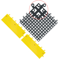 ErgoDeck&reg; Mat No. 560, PVC, 1-1/2' W x 1-1/2' L, 7/8" Thick, Black Auto-Cam