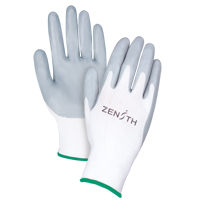 Gants l&eacute;gers enduits et respirants, 8/Moyen, R&ecirc;vetement Mousse de nitrile, Calibre 13, Enveloppe en Polyester Auto-Cam
