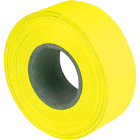 Flagging Tape, 1.2" W x 150' L, Fluorescent Yellow Auto-Cam
