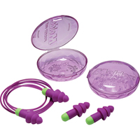 Rockets&reg; Reusable Earplugs, Corded, Bulk - Plastic Case, 27 dB NRR, One-Size Auto-Cam