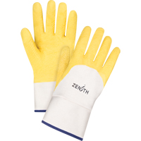 Gants enduits au fini rugueux, 10/T-Grand, R&ecirc;vetement Latex de caoutchouc, Enveloppe en Coton Auto-Cam