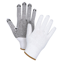 Gants tricot&eacute;s &agrave; pois, Poly/coton, Un c&ocirc;t&eacute;, Calibre 7, Grand Auto-Cam