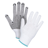 Dotted String Knit Gloves, Poly/Cotton, Single Sided, 7 Gauge, X-Large Auto-Cam