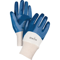 Medium-Weight Interlock Lined Gloves, 8/Medium, Nitrile Coating, Cotton Shell Auto-Cam