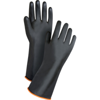 Heavyweight Chemical-Handling Gloves, Size Large/9, 14" L, Rubber Latex, 30-mil Auto-Cam