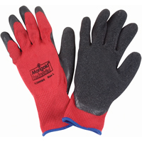 Gants enduits de latex de caoutchouc naturel, 9/Grand, R&ecirc;vetement Latex de caoutchouc, Calibre 10, Enveloppe en Polyester/Coton Auto-Cam