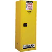 Sure-Grip&reg; EX Slimline Flammable Safety Cabinet, 22 gal., 1 Door, 23.25" W x 65" H x 18" D Auto-Cam