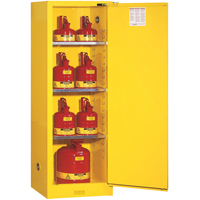 Sure-Grip&reg; EX Slimline Flammable Safety Cabinet, 22 gal., 1 Door, 23.25" W x 65" H x 18" D Auto-Cam