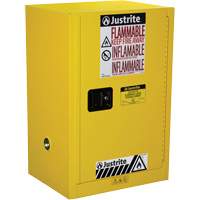 Sure-Grip&reg; EX Compac Flammable Safety Cabinet, 12 gal., 1 Door, 23.25" W x 35" H x 18" D Auto-Cam