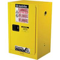 Sure-Grip&reg; EX Compac Flammable Safety Cabinet, 12 gal., 1 Door, 23.25" W x 35" H x 18" D Auto-Cam