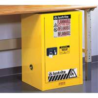 Sure-Grip&reg; EX Compac Flammable Safety Cabinet, 12 gal., 1 Door, 23.25" W x 35" H x 18" D Auto-Cam