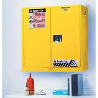 Wall Mount Sure-Grip&reg; Ex Safety Cabinets, 20 gal., 2 Door, 43" W x 44" H x 12" D Auto-Cam