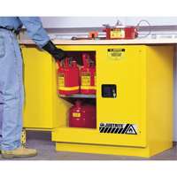Sure-Grip&reg; EX Undercounter Flammable Safety Cabinet, 22 gal., 2 Door, 35" W x 35" H x 22" D Auto-Cam